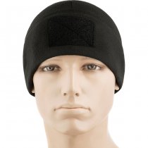 M-Tac Tactical Fleece Watch Cap Beanie & Patch Panel - Black - L