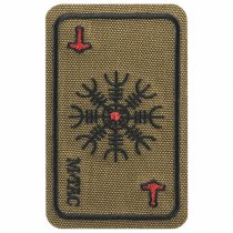 M-Tac Card Helm of Terror Embroidery Patch - Coyote