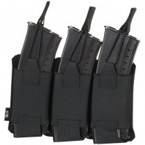 M-Tac Elastic Triple Magazine Pouch Elite Laser Cut - Black