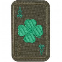 M-Tac Lucky Card Embroidery Patch - Ranger Green